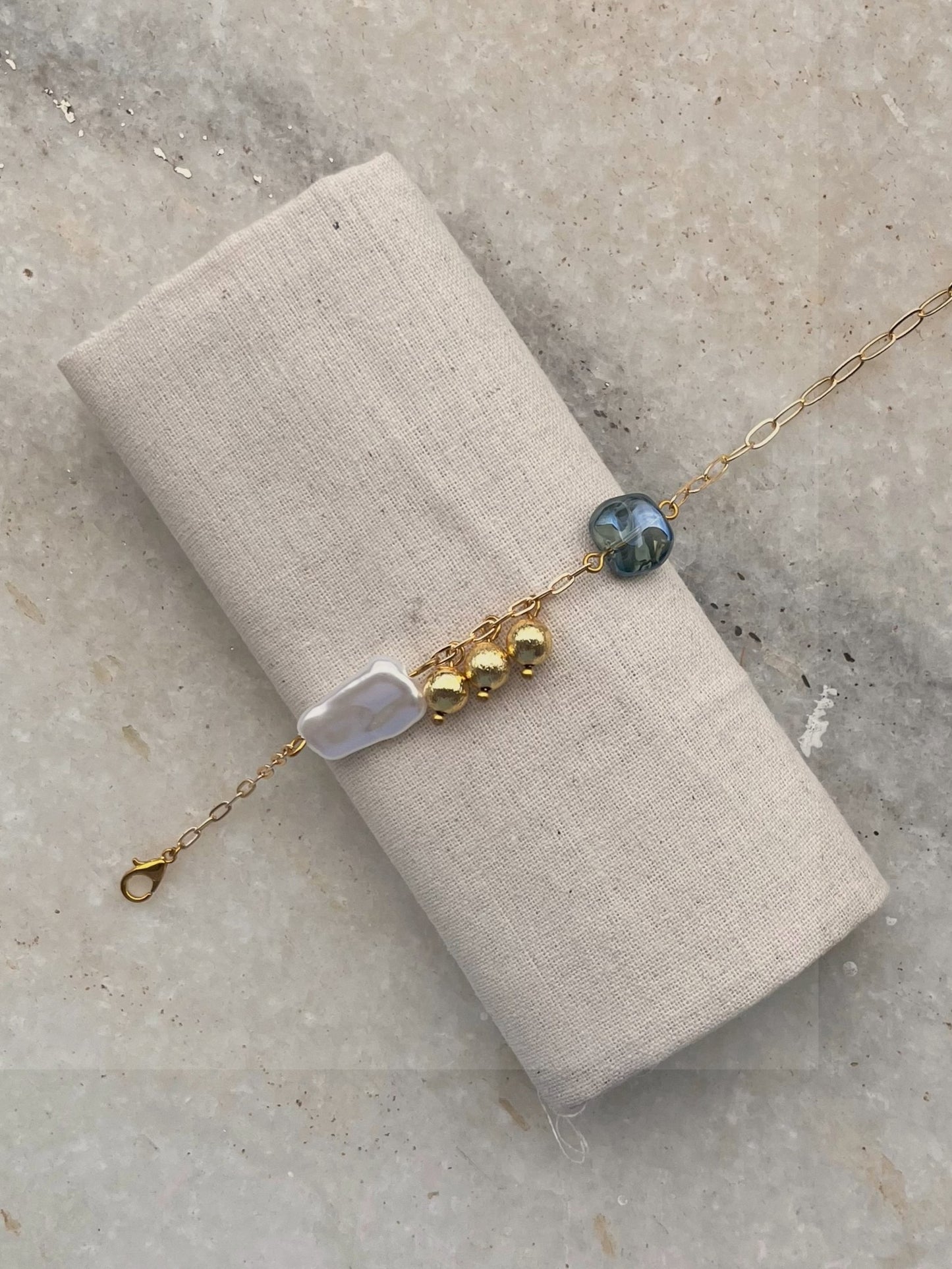 Celestia Sculpted Bead Bracelet