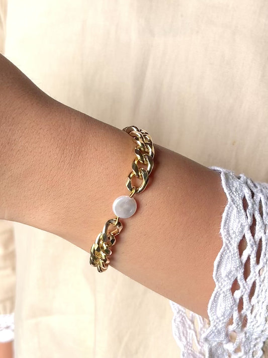 Aurielle Pearl Chain Bracelet